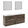 Fresca Formosa 84" Freestanding Double Sink Bathroom Vanity Set with Top, Sink and Mirrors - Faucets Not Included