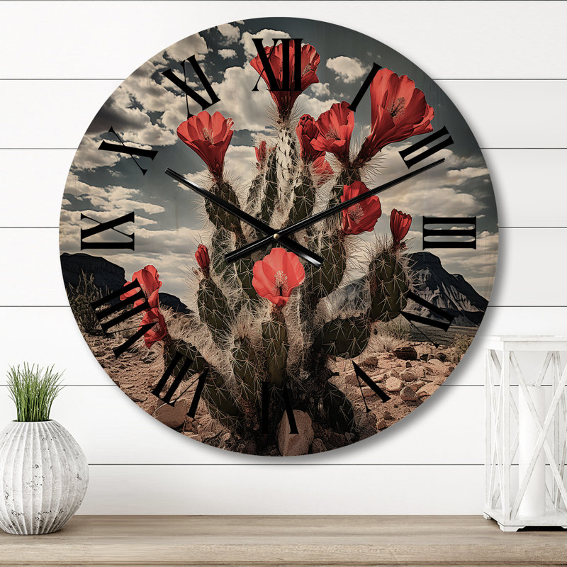 Horloge murale Western Desert Cactus Serenade, Petit
