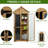 Outdoor Storage Cabinet with Adjustable Shelf & Lockable Doors, Wood & Metal for Garden Patio