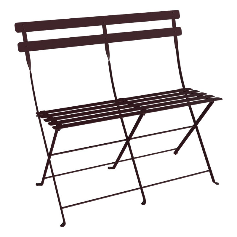 Banc de jardin en acier Bistro, Cerise noir