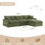 Canapé modulaire rembourré 130,7 po Salha-85685909