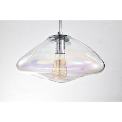 Einar Moulded Glass Shade Semi-Flushmount Ceiling Lamp