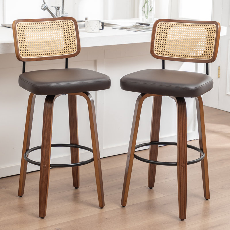 Swivel Bar Stool, Brown, Bar Stool (78cm Seat Height)
