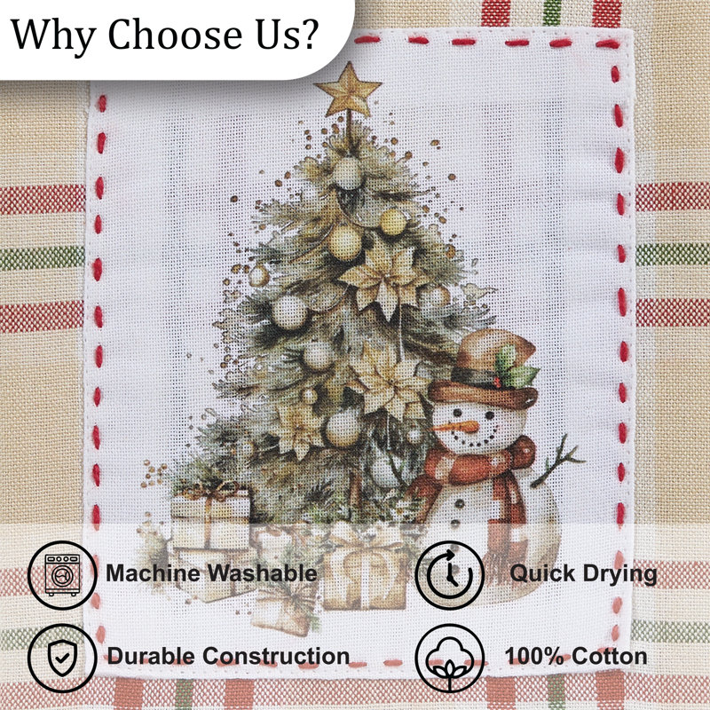  Cozy Christmas Decorative Dishtowel Set Of 2
