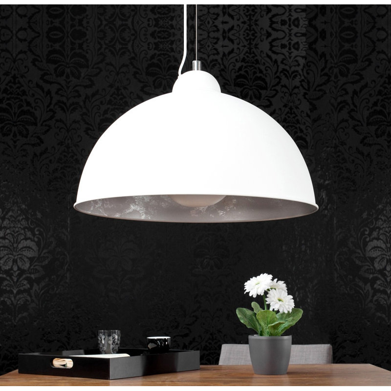 Fiedler 1 - Light Single Pendant, White/Silver