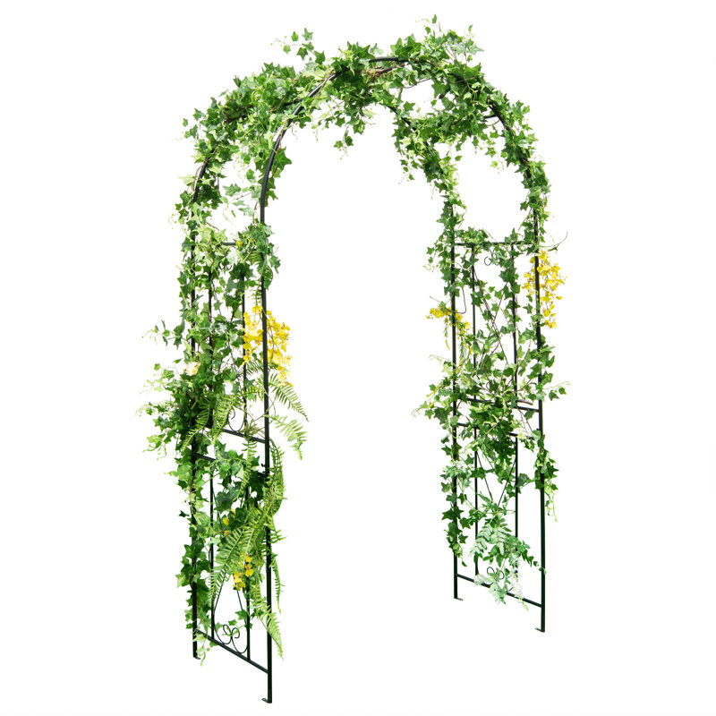 Amirie 120cm W x 56cm D Metal Arbour in Black