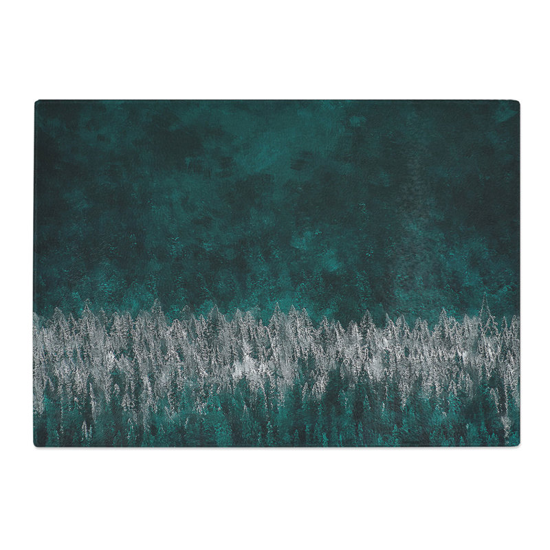 Tempered Glass Sunlight upon a Pine Tree Forest Chopping Board, 28.5 cm x 39 cm