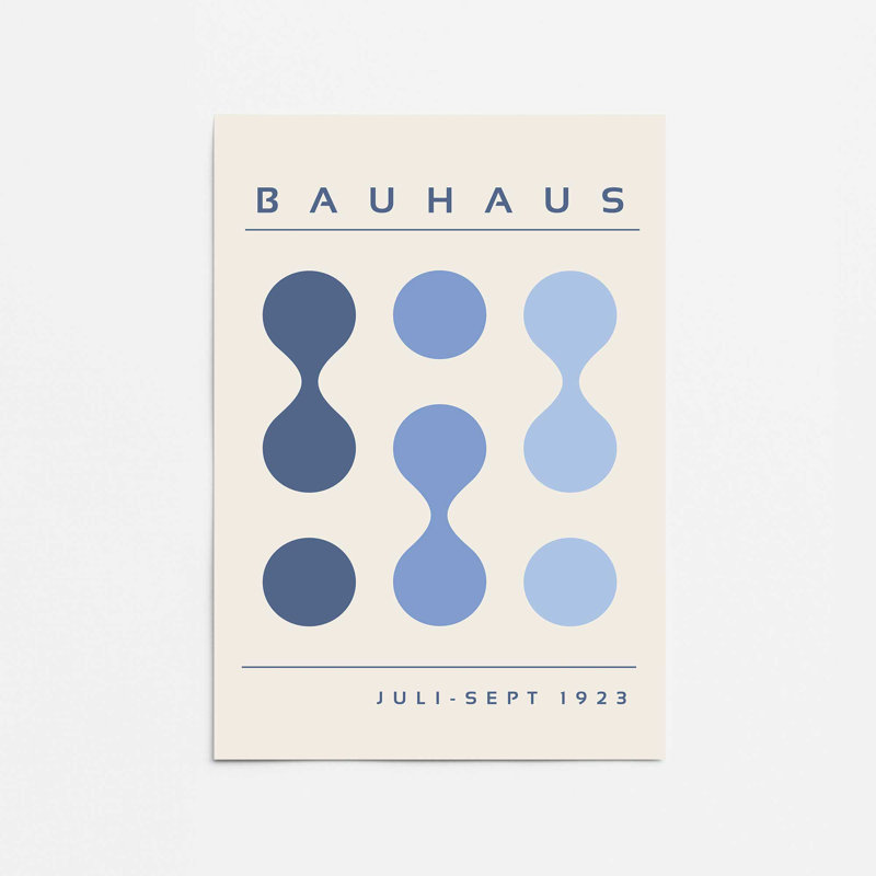 Blue Bauhaus Flow I, impression dans un cadre, Ne s’applique pas, H 14 po x l 11 po x P 0,1 po, Impression sans cadre