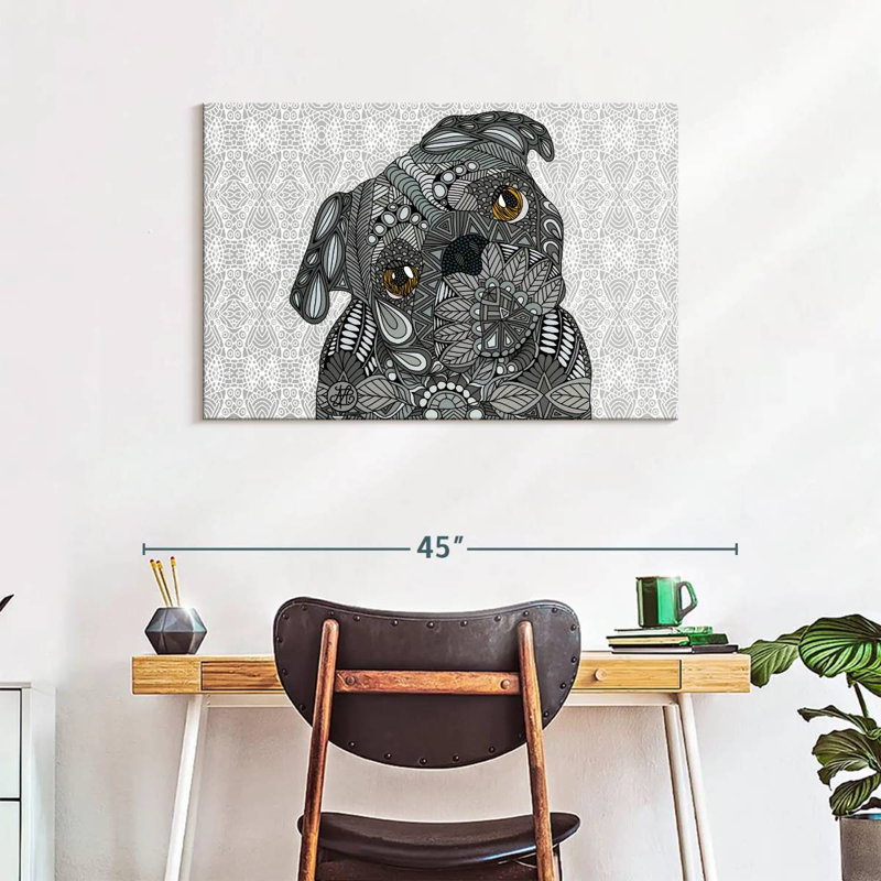 Brampt Black Pug, 24" H x 36" W