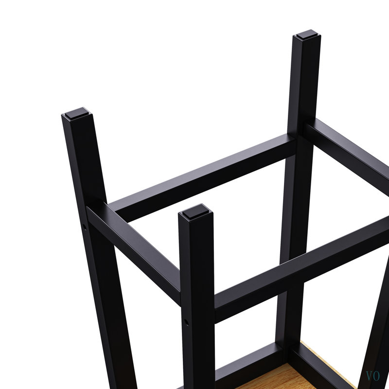 Tabourets de bar en bois massif (pas cher en fer), ensemble de 2 chaises de bar de 25,6 po de hauteur, tabourets de comptoir de cuisine avec repose-pieds, tabourets de ferme pour la salle à manger, cuisine, comptoir