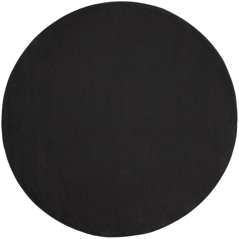 Tapis noir moderne Yolonda, Rond 8 pi