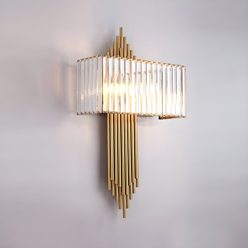 Veronica - Luxury Rectangular Gold Wall Light -Modern Gold Wall Lamp – Indoor Sconce for Home, Hotel & Restaurant-65cm