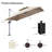 10' Square Cantilever Umbrella With Base In Ground-96664826