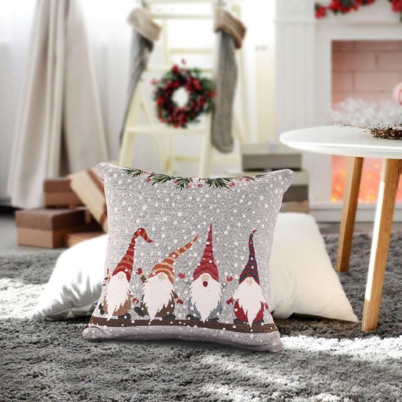 Telluride Cotton Grey Square Euro Cushion