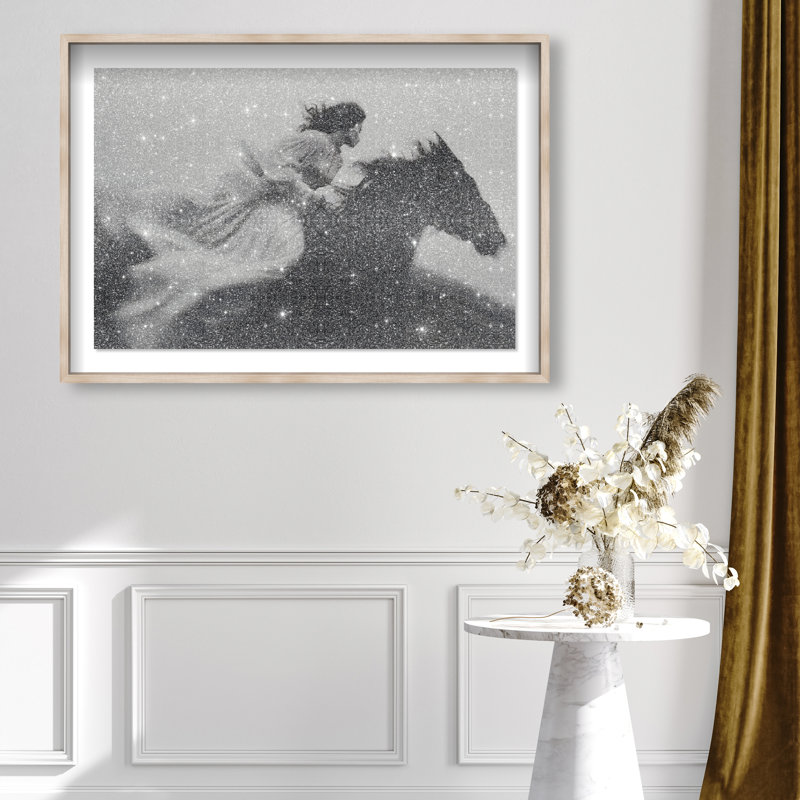Spirit In Motion Print by Oliver Gal, 37.5"H x 55.5"W, Natural Oak Shadowbox