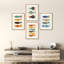 «Colorful Fish Coastal Modern», impression encadrée, affiches, salle de bain, petit art mural-104783526-104783531