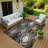 Machine Washable Indoor/Outdoor Jenning ACN2273 Floral Rug-1512506073