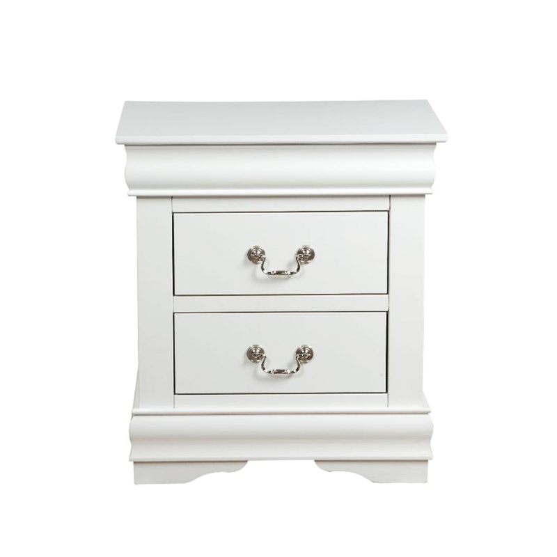 Mobilier de chambre en pin blanc massif - table de chevet 2 pour un style et une fonction raffinés