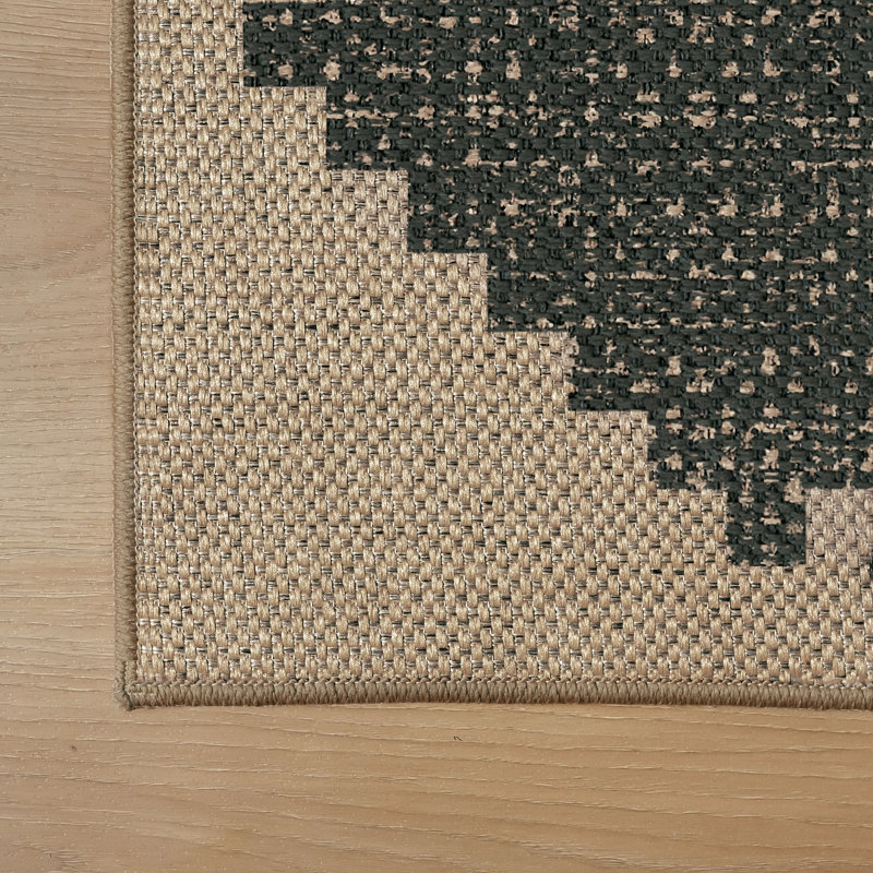 Tapis intérieur / extérieur lavable à la machine Modern, Rectangle 2 pi x 6 pi