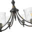 Iselle 9 Light Chandelier with Hammered Water Glass Shade-1165394145
