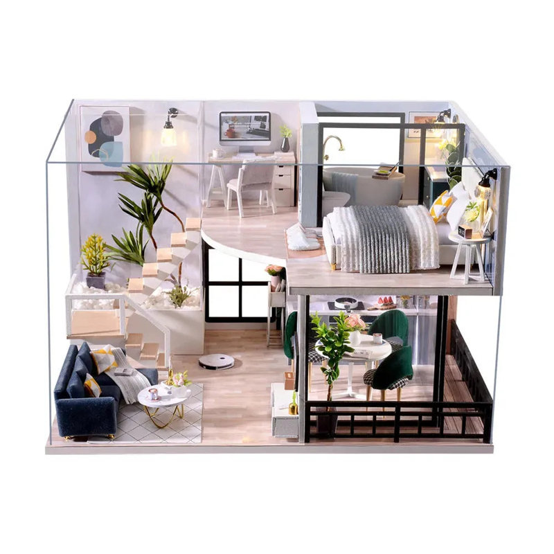 Wizardi Miniature Roombox Kit - House on the Riviera. Dollhouse Kit