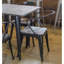 Fauteuil avec dossier à latte de métal Natascha-21415321