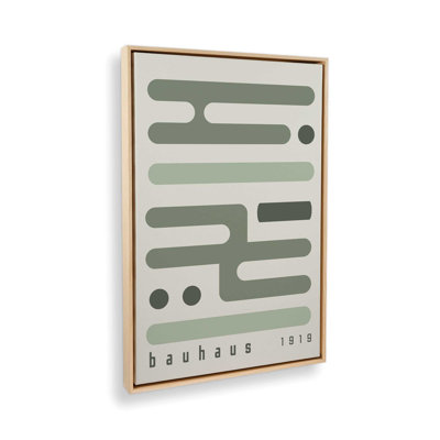 «Green Bauhaus Minimalist Circuitry I», reproduction sur toile 