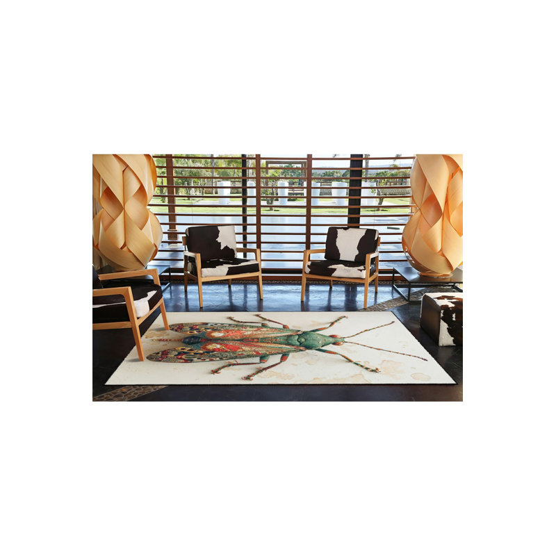 Tapis lavable en machine à motif de papillons colorés, Sous-tapis carré 3 pi 3 po inclus