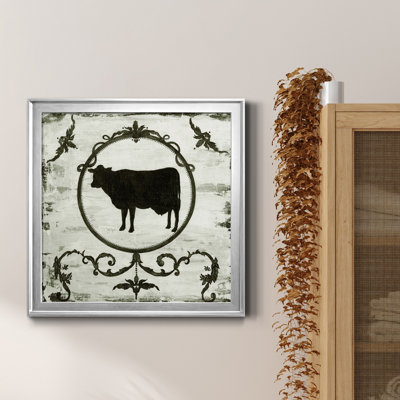 Berkshire Cow - Reproduction d'art graphique sur toile encadrée