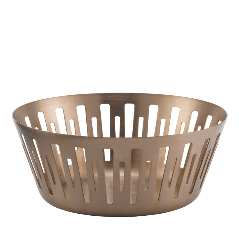 Panier rond en acier inoxydable de 6,5 pouces, Rose Gold