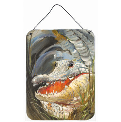 « alligator », reproduction d’art sur plaque