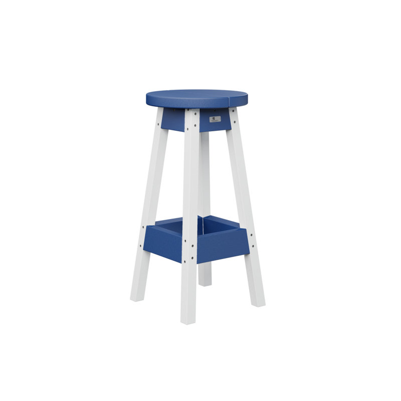 Tabouret de bar d'extérieur Berlin Gardens, Bleu pacifique, 30"