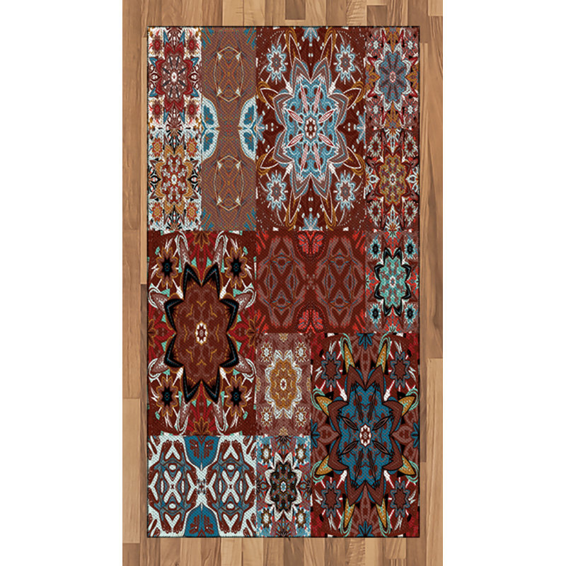 Tapis décoratif brun en fibres à haute densité, Rectangle 2 pi 7 po x 5 pi