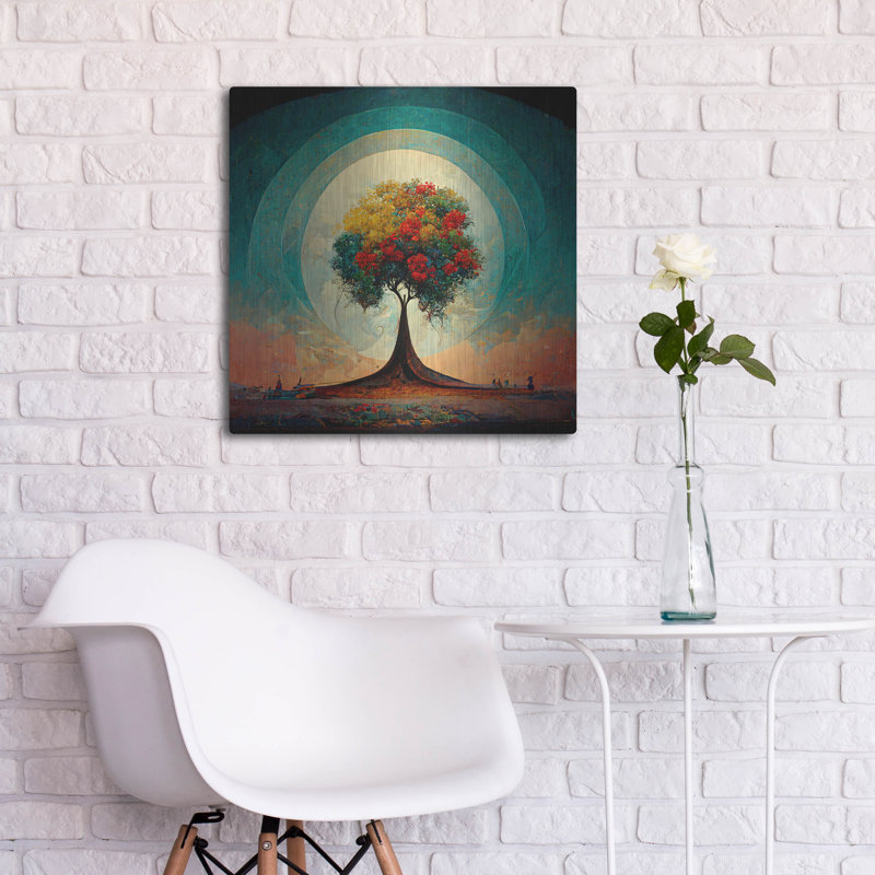 «Arbre de vie 8» par Ray Heere, art mural en métal, H 24 po x l 24 po
