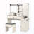 LED Storage Sliding Mirror Vanity Desk With Stool And Charging Station-422757376