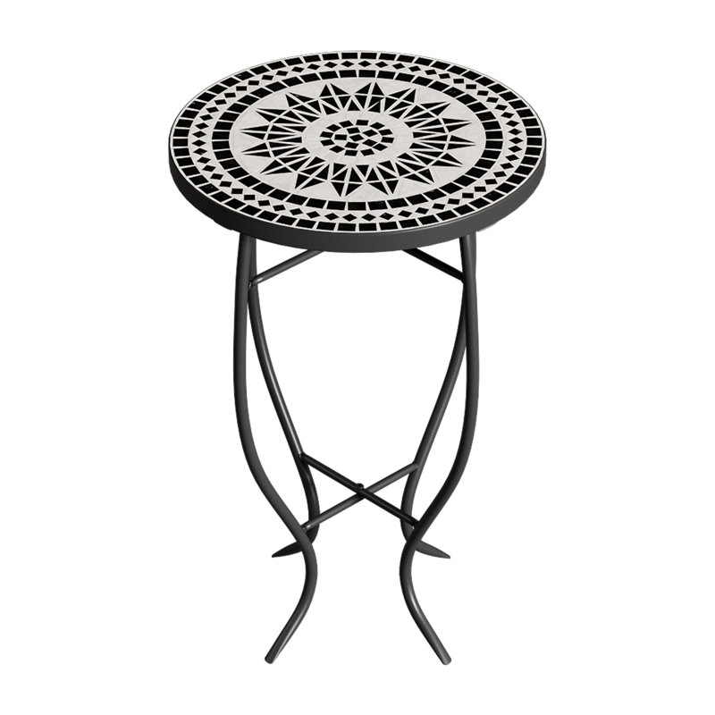 Round Iron Outdoor Dining Table - 36 cm W 36 cm D