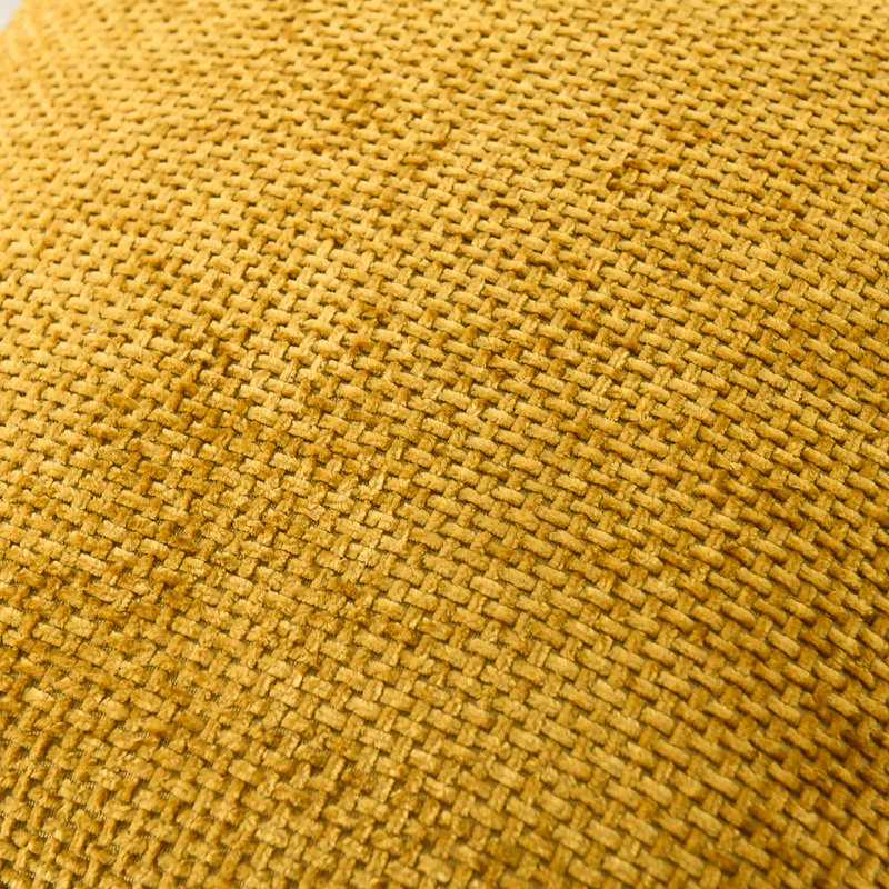 Housse de coussin décoratif en polyester Farmhouse Pillow Covers, Jaune, Carré 18 po