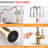 Automatic Smart Hands Kitchen Faucet In Brushed Gold, Touchless With Precise Control Motion Sensor And Pull Out Activated For Convenient Use-2076901659
