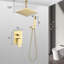 Ensemble de système de douche de plafond avec douchette à main et pomme de douche 10 po-118580229