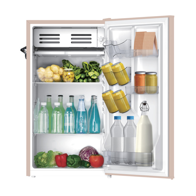 Frigidaire 3.2 Cu. Ft. Retro Compact Refrigerator with Chiller Compartment, Built-In Side Bottle Opener, Coral