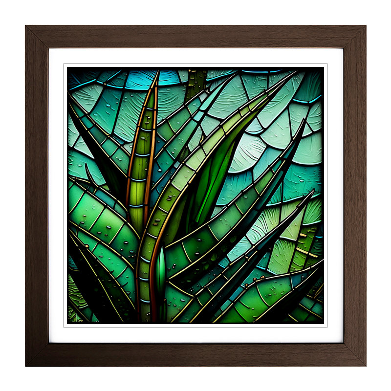 Single Picture Frame Print on Wood, Walnut