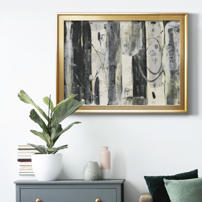 Debout debout II, Papier encadré doré à coins fermés, H 30,5 po x l 42,5 po x P 1 po, Pas de tapis