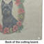 Planche à découper en verre Cairn Terrier Christmas Flowers