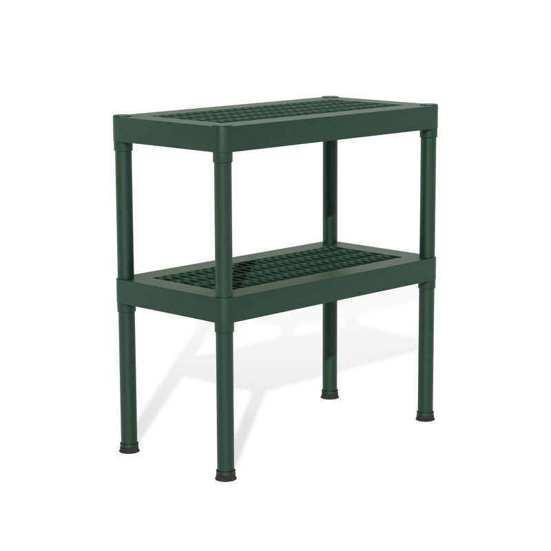 Palram - Canopia Resin Green 31.4" W x 15.7" D x 33.4" x H Potting Bench Free Standing Shelf 