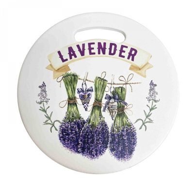 Bunch Of Lavender Handled Trivet