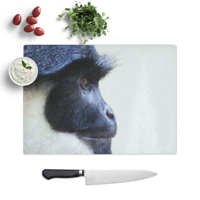 Colobus Monkey Painting Chopping Board