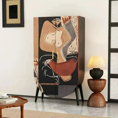 Armoire moderne à double porte minimaliste