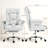 High Back Office Chair, Reclining Desk Chair With Footrest, Thick Cushion, High Resilience Foam, Adjustable Height, Rolling Wheels