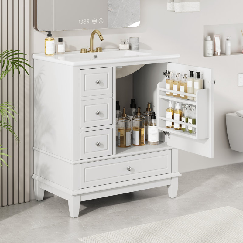 Meuble-lavabo 30 po avec lavabo, Blanc