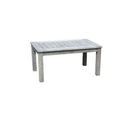 Shelburne 40" Outdoor Weathered Teak Rectangle Coffee Table